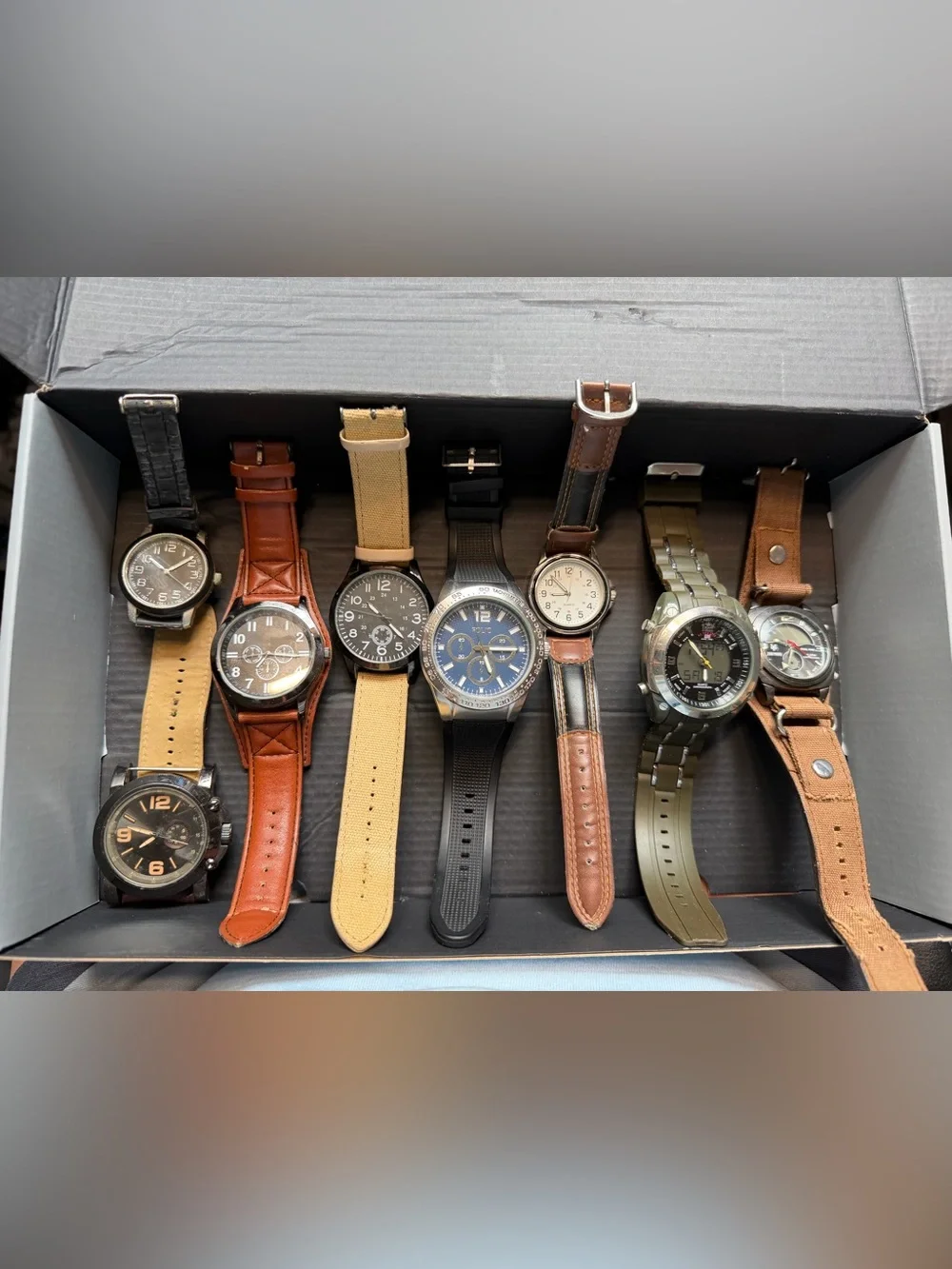 Men’s Watches Lot Of 8 (For Parts Or Repair)